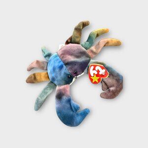 Ty Beanie Baby “Claude” the Crab – Tie-Dye Plush Collectible – With Tag